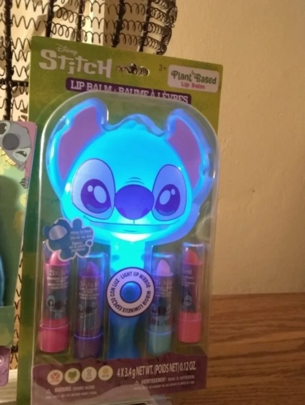 Disney Stitch Lip Care Set in Blue and Purple with Brush